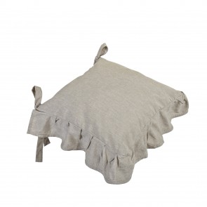 Stuhlhussen: Stuhlhusse, beige, Baumwolle, 42x42cm